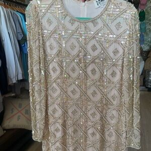 Niteline Gold Sequin Embellished Blouse